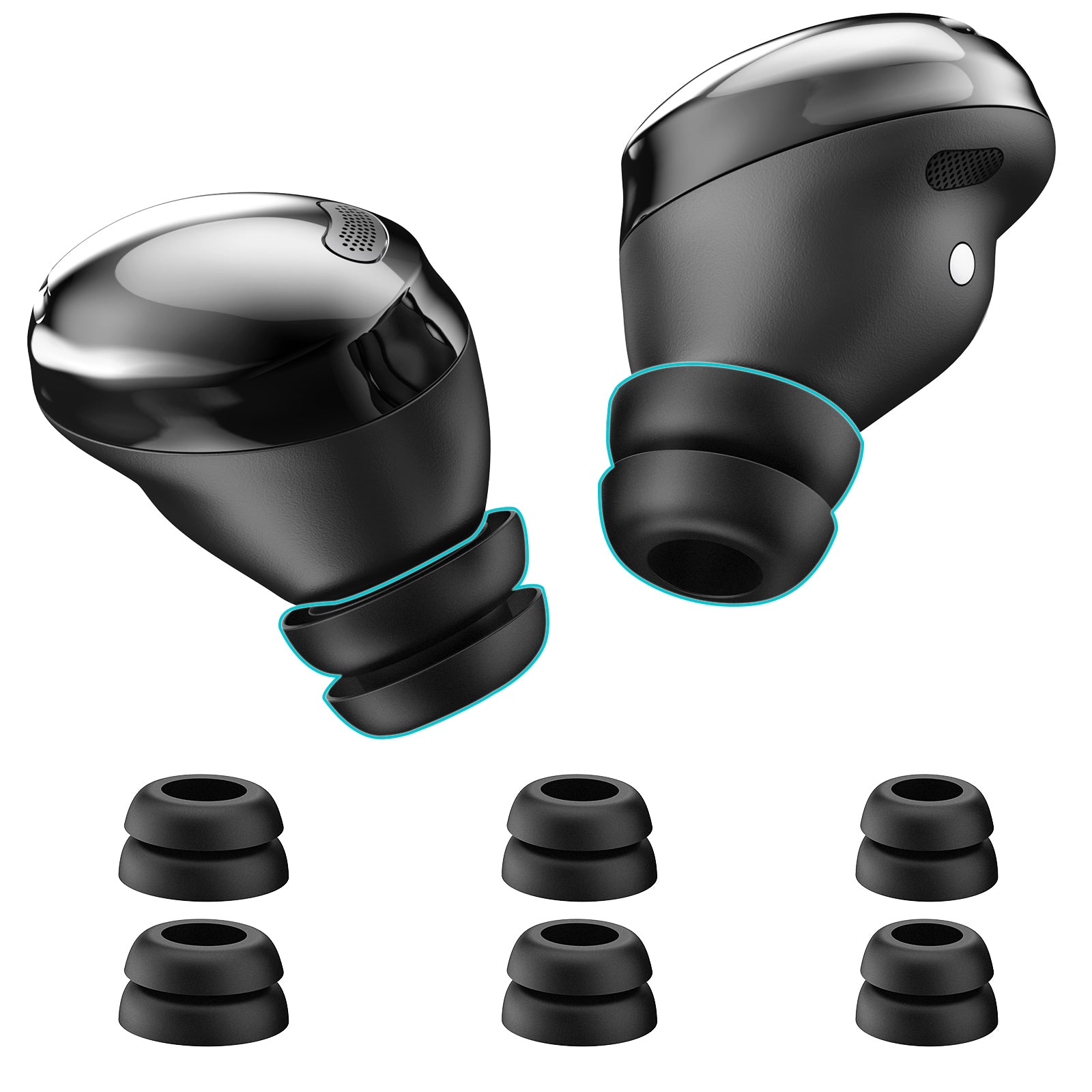 AHASTYLE PT168 For Samsung Galaxy Buds Pro 3 Pairs S M L Anti-slip Replacement Earbuds Tips Silicone Bluetooth Earphone Eartips AHASTYLE PT168 For Samsung Galaxy Buds Pro 3 Pairs S M L Anti-slip Replacement Earbuds Tips Silicone Bluetooth Earphone Eartips